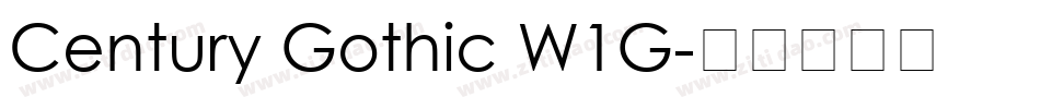 Century Gothic W1G字体转换